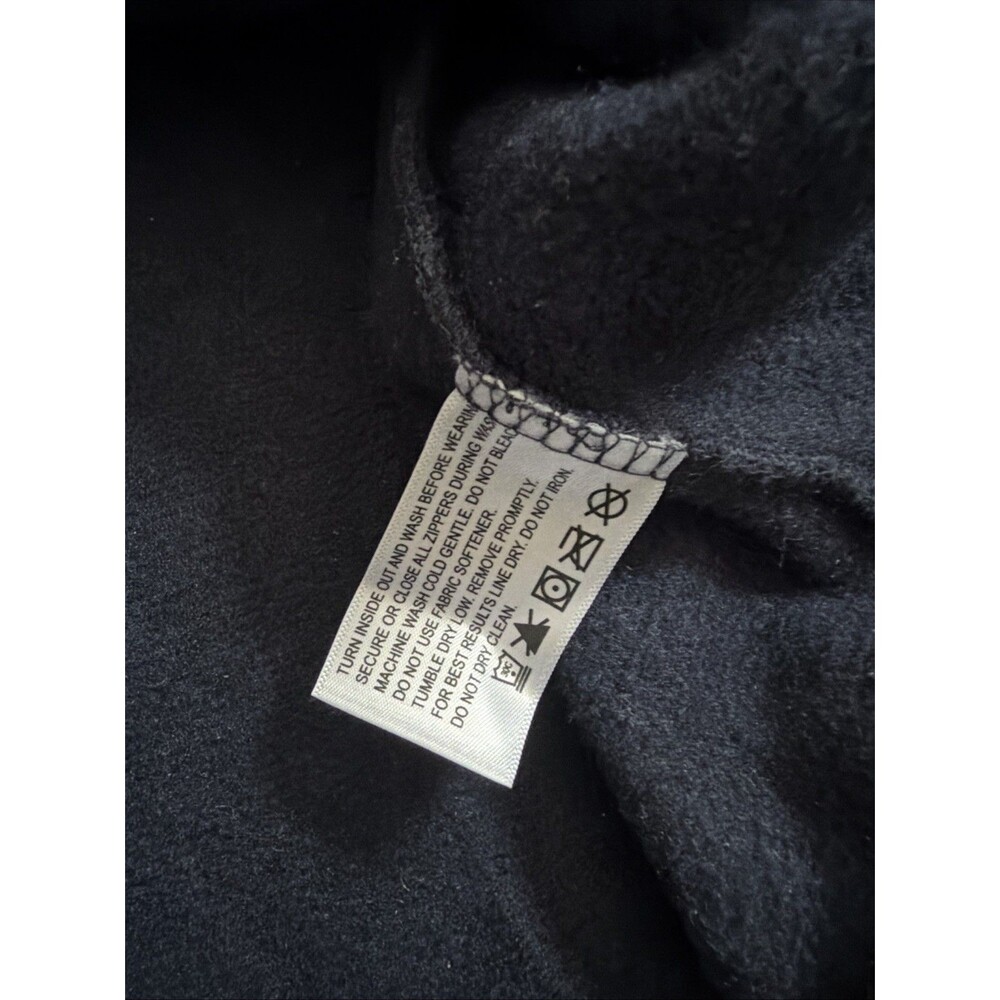 Orvis Sweater Men’s L Pullover 1/4 Zip Fleece Lined Blue Orange Outdoor Cabin - Picture 7 of 9